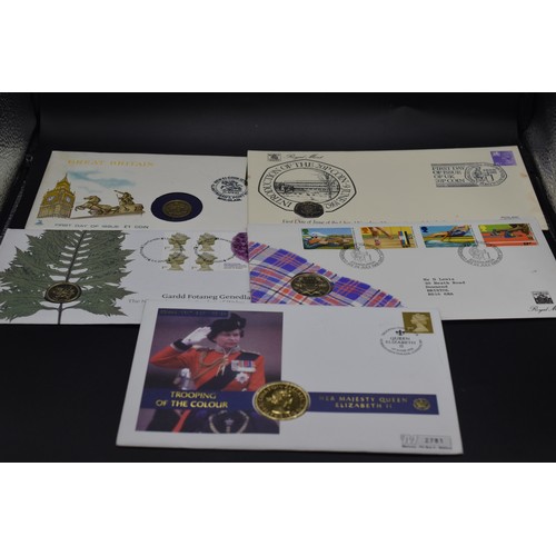 61 - First Day Issue and Commemorative Coin Covers to include 1982 20 Pence Coin, Trooping of the Colour ... 