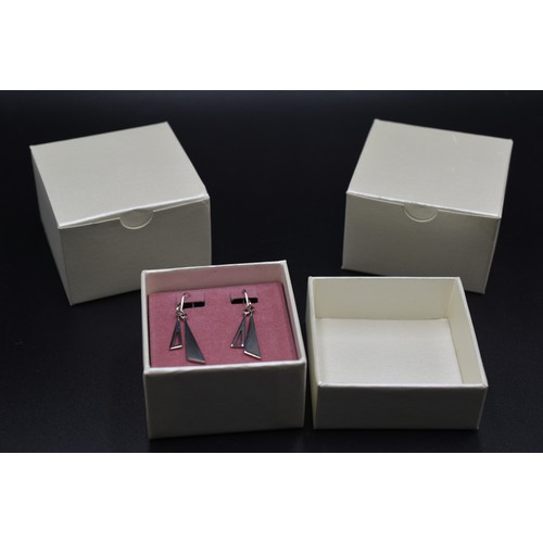 50 - Three New Sets of Silver 925 Drop Earrings Complete with Presentation Boxes