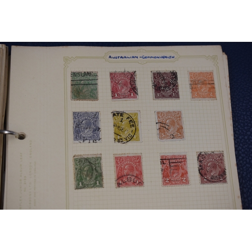 35 - Folder containing a selection of Worldwide Stamps dating from Queen Victoria including Penny Reds, O... 