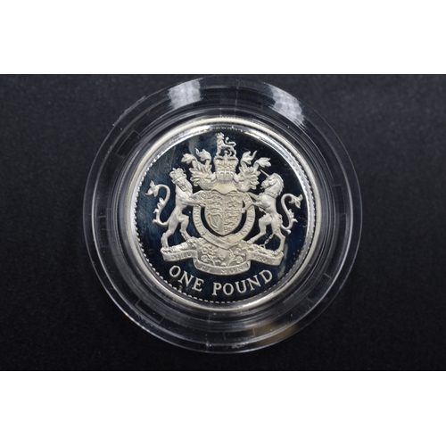 50 - Silver Proof - One Pound Coin - 1998 - Complete with Presentation Box and COA