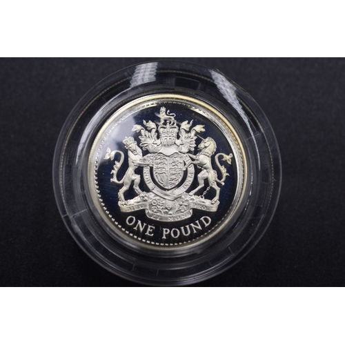 54 - Silver Proof Piedfort - One Pound Coin - 1998 - Complete with COA and Presentation Box