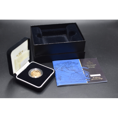 68 - The 2001 United Kingdom Gold Sovereign (22ct) - (1885/12500)
Complete with COA and Presentation Box