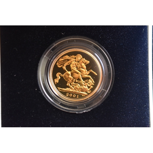 68 - The 2001 United Kingdom Gold Sovereign (22ct) - (1885/12500)
Complete with COA and Presentation Box