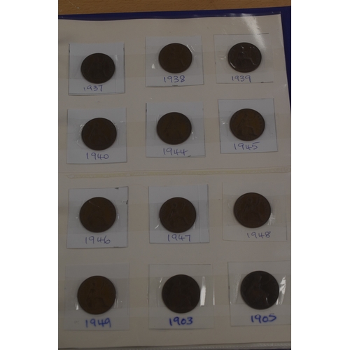 16 - Folder Full of Various One Pence Pieces