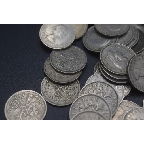 35 - Selection of Various Six Pence Pieces