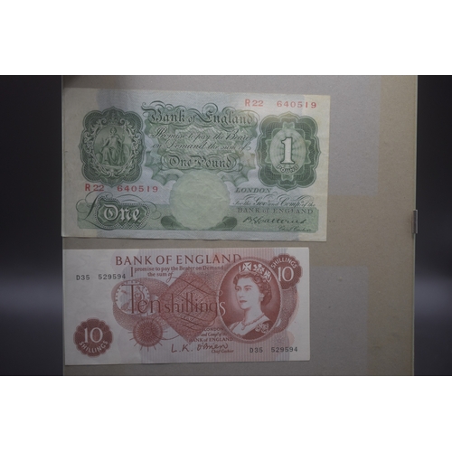 60 - Bank of England Notes to Include One Pound and Ten Shillings