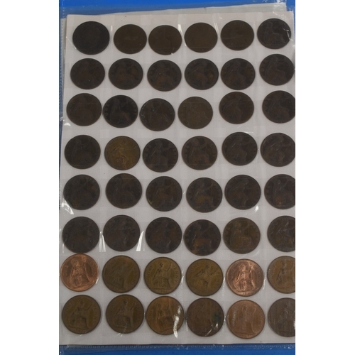 43 - Folder Full of Coins to Include Three Pence Pieces, Six Pence Pieces, Shillings, Farthings, Half Pen... 