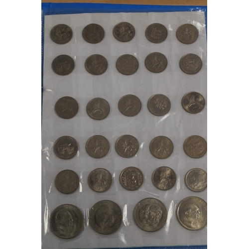 43 - Folder Full of Coins to Include Three Pence Pieces, Six Pence Pieces, Shillings, Farthings, Half Pen... 