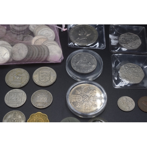 27 - Mixed Selection of Coinage to Include New Pence 5ps, Canadian Dollar 1978 and More