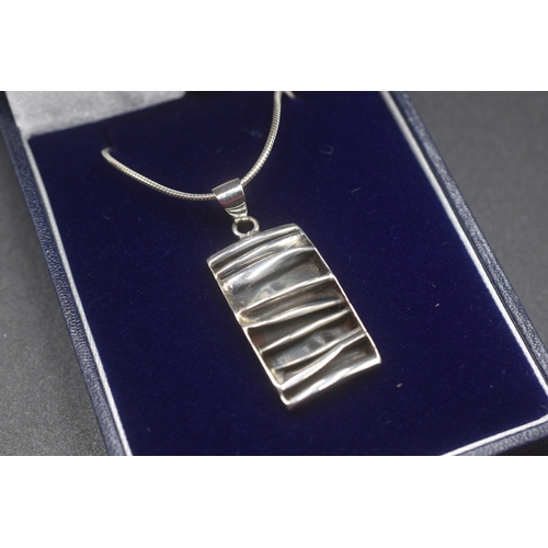 38 - Silver 925 Pendant Necklace Complete with Presentation Box