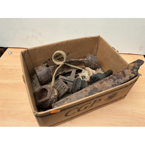 A selection of reclaimed WW1 items to include bullets, shell fprimer  protector, fuzes, 2 transportation plugs and more