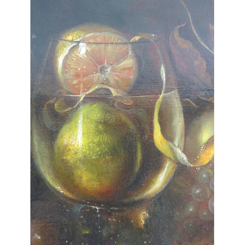 561 - Keith Cresswell (1940-1989) - 'Still life', (in a period Flemish taste), oil on canvas, signed, insc... 