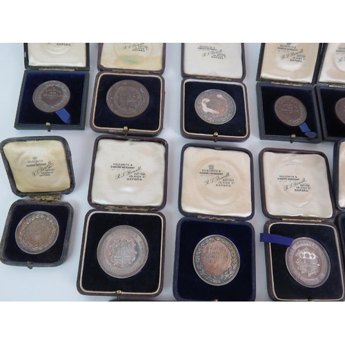 133 - A collection of engraved bronze and silver athletics medals from Christ's Hospital, dated 1909-1911.... 