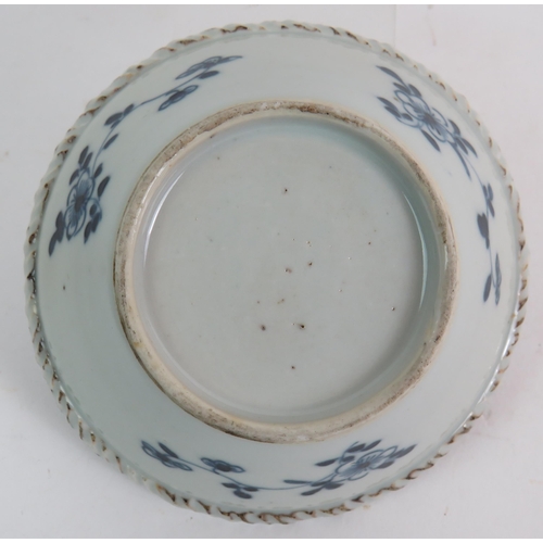 171 - A late 18th/early 19th Century hand decorated antique porcelain dish possibly Chinese (11.5cm) plus ... 