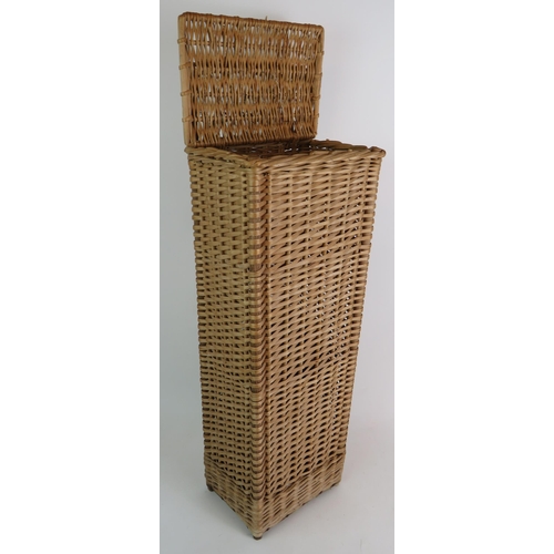 178 - A vintage Wicker French stick bread storage basket. Overall height 73cm. Condition report: No issues... 