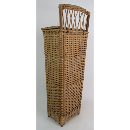 178 - A vintage Wicker French stick bread storage basket. Overall height 73cm. Condition report: No issues... 