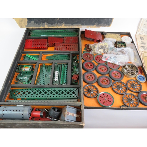 188 - An early Meccano No 5 engineering set with box plus a Meccano No 6 electric motor, C1920. (2). Condi... 