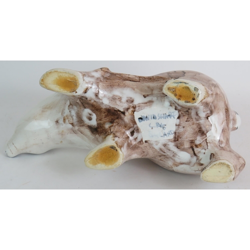 202 - A large Rye Pottery badger by David Sharp, 35cm long. 
Condition report: Firing crack to front leg.
... 