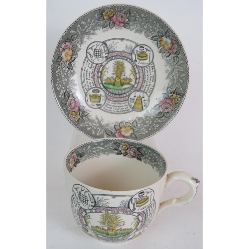 229 - Three graduated Wedgwood purple lustre jugs, a similar footed dish, two Allerton's Gaudy mugs, a lar... 