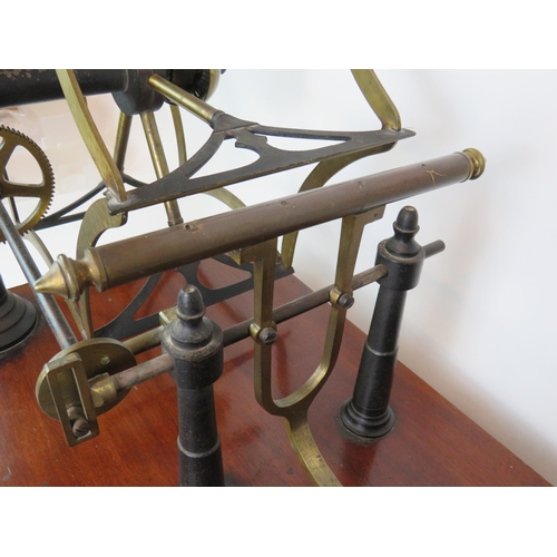 24 - A 19th Century mahogany and brass Goodbrand & Co, Stalybridge industrial silk cloth winder, complete... 