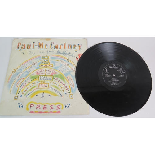 25 - A personally autographed copy of Paul McCartney's Press extended 12'' ep with sample sticker, Parlop... 