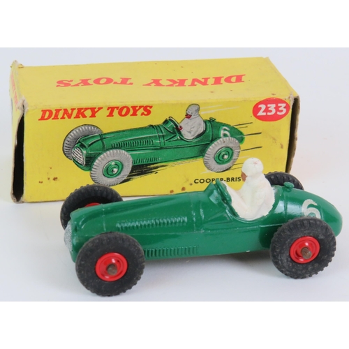 29 - A Dinky toys Volkswagen Beetle model No 181 with original box. A Dinky toys Cooper Bristol racing ca... 