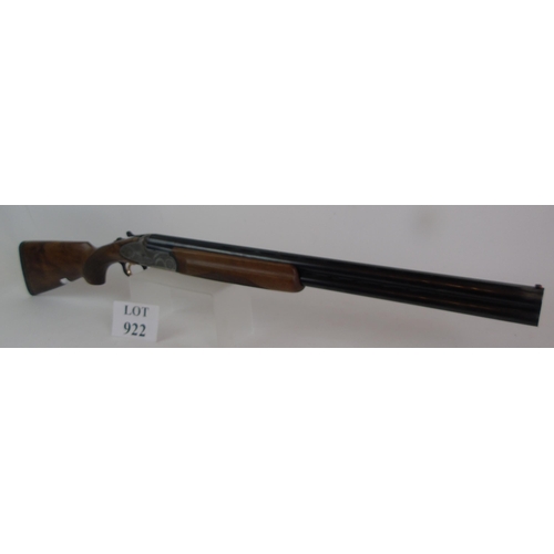 922 - 12 bore Rizzini E shotgun, O/U, Ser No 40215, side plate ejector, single trigger, 26