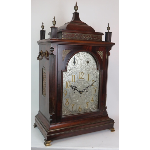 6 - A large 19th Century mahogany cased bracket clock by John Moore of London. The movement striking and... 