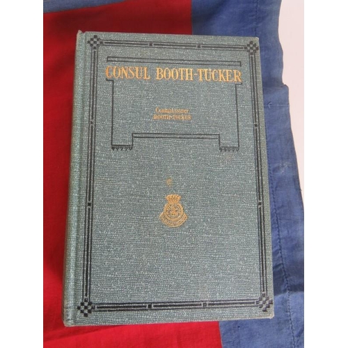 100 - A 1937 Salvation Army 'The Enthusiasts' flag 90cm x 68cm, a vintage 1970s Tambourine with case and a... 