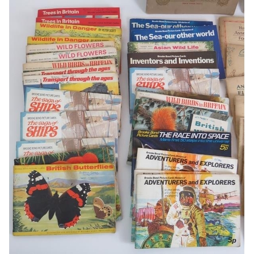 60 - A large collection of cigarette and tea card albums from 1930s to 1970s including WD & HO Wills, Joh... 