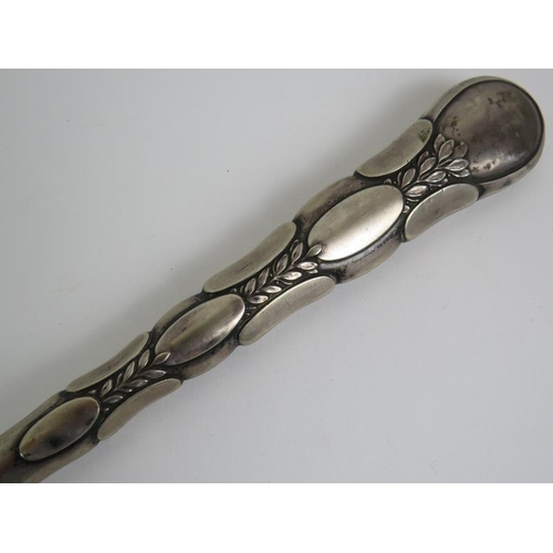 70 - An Art Nouveau continental silver handled umbrella/parasol c1920s with continental 800 marks. Overal... 