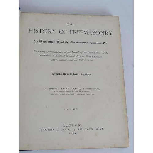 76 - Volumes 1-4 of The History of Freemasonry by Robert Freke Gould, Thomas Jack, London 1882-1885. (4).... 