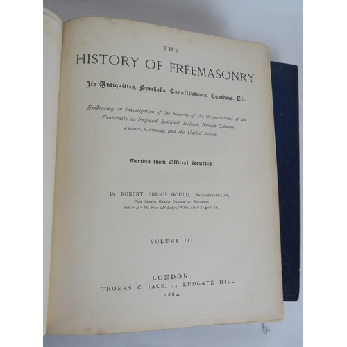76 - Volumes 1-4 of The History of Freemasonry by Robert Freke Gould, Thomas Jack, London 1882-1885. (4).... 
