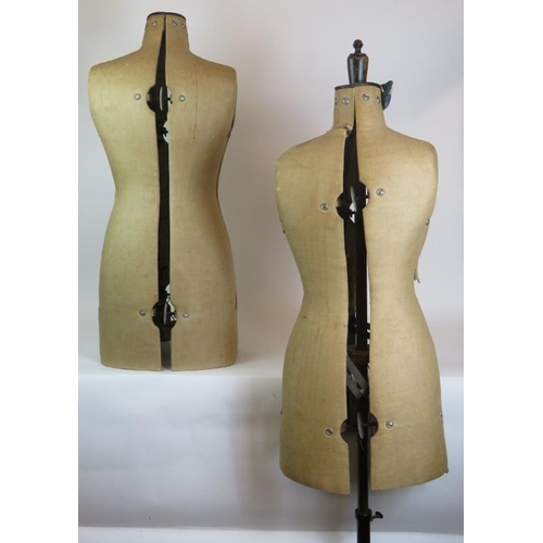 93 - Two 1950s Chill-Daw Pioneer adjustable dress maker's dummies one on steel tripod stand. (2).
Conditi... 