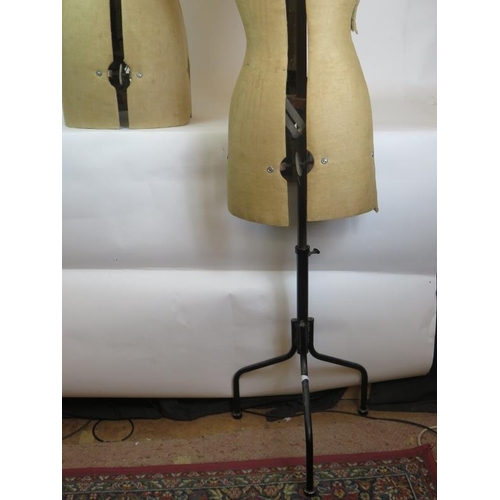 93 - Two 1950s Chill-Daw Pioneer adjustable dress maker's dummies one on steel tripod stand. (2).
Conditi... 