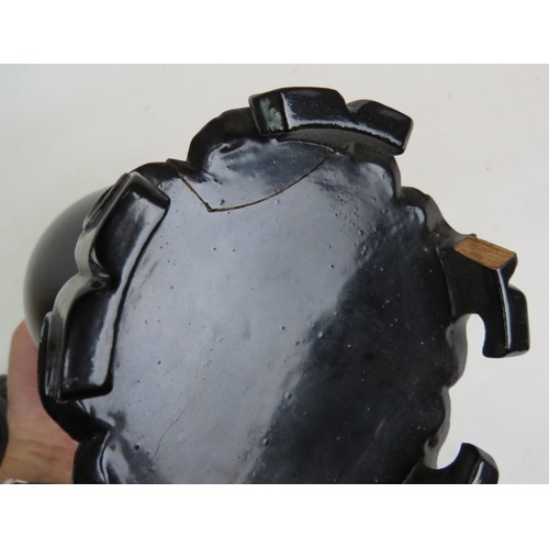 26 - A pair of antique heavy bronze and marble wall corbels, each with an Ormulu acanthus centre and of s... 