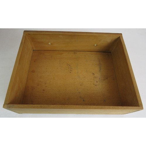 5 - A 19th Century apprentice cabinet of 5 drawers with bird's eye maple veneer finish and turned bone h... 