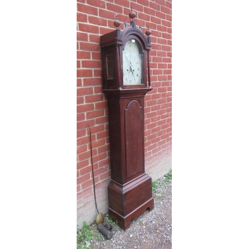 779 - A Georgian oak cased 8 day longcase clock by 'Blackley Boughton', the dial with subsidiary second di... 