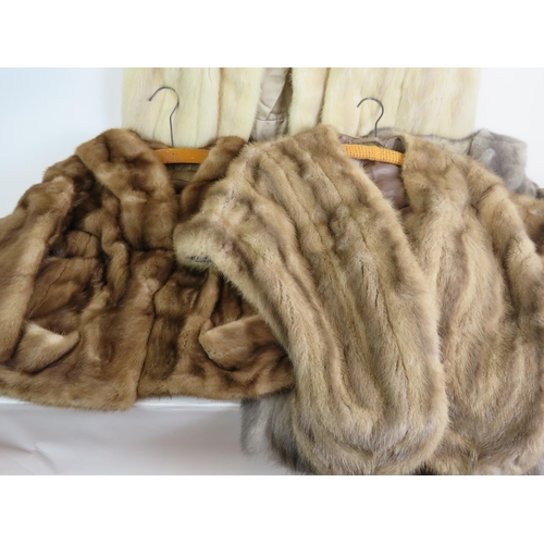 170 - Three vintage fur coats, one with matching hat plus a vintage fur wrap.
Condition report: No issues.