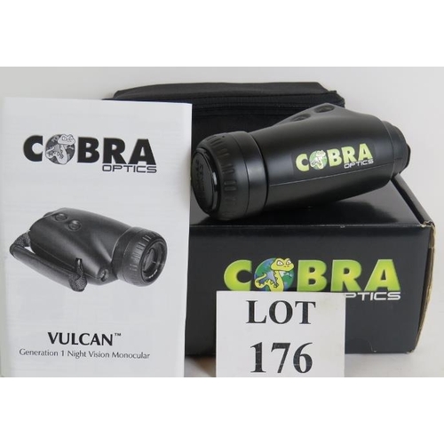 176 - A Cobra optics Vulcan Generation 1 night vision monocular boxed with case and instructions.
Conditio... 