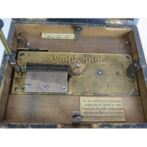 24 - An antique German Symphonium music box with 7.5