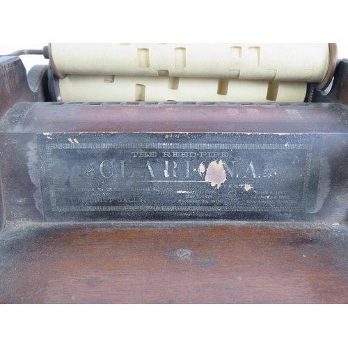 25 - A late 19th Century Clariona Reed organ made by Merritt Gally, New York, Serial No 127557.
Condition... 