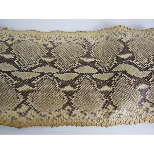 32 - A vintage taxidermy python snake skin, approx length 325cm, maximum width 25cm.
Condition report: No... 