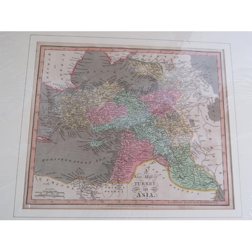 33 - A framed map of China by John Cary, dated 1811 and a map of Turkey in Asia published by W&T Darton 1... 