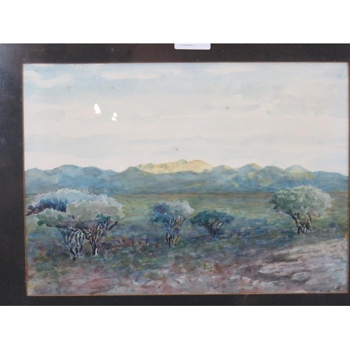 599 - Four early 20th Century landscape watercolours signed 'Cecil bone', an early 20th Century landscape ... 