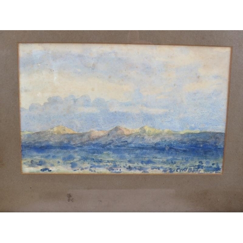 599 - Four early 20th Century landscape watercolours signed 'Cecil bone', an early 20th Century landscape ... 