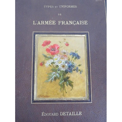 85 - A late 19th Century copy of Types et Uniformes de L'Armée Franciase by Edouard Detaillé in grained l... 