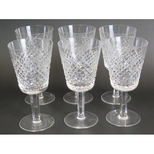 98 - A suite of 18 Waterford crystal Alana pattern wine glasses to include six red wine, six white wine a... 