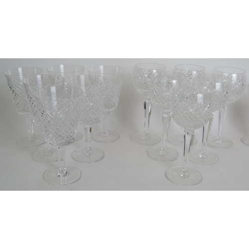 98 - A suite of 18 Waterford crystal Alana pattern wine glasses to include six red wine, six white wine a... 