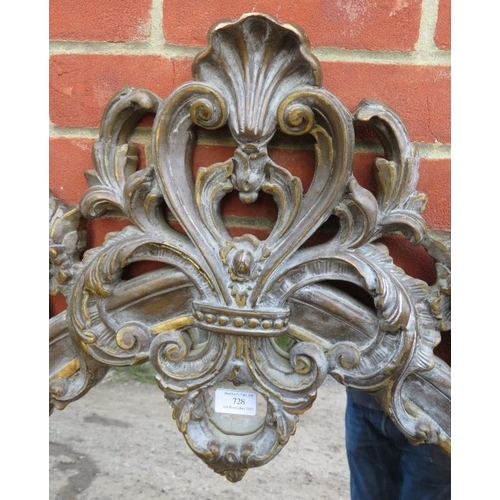 728 - A very ornate large mirror to match previous (lot 727). The carved & pierced giltwood surround adorn... 